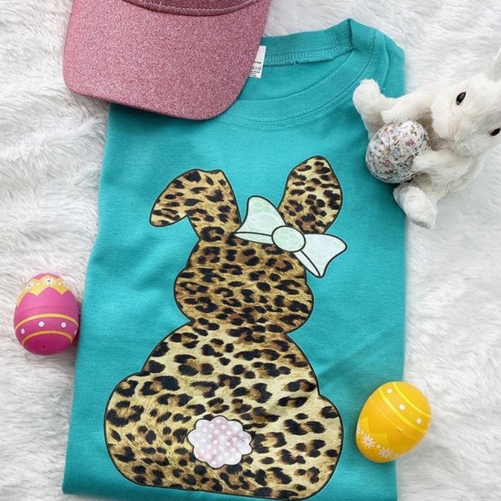 Leopard Bunny kids tee